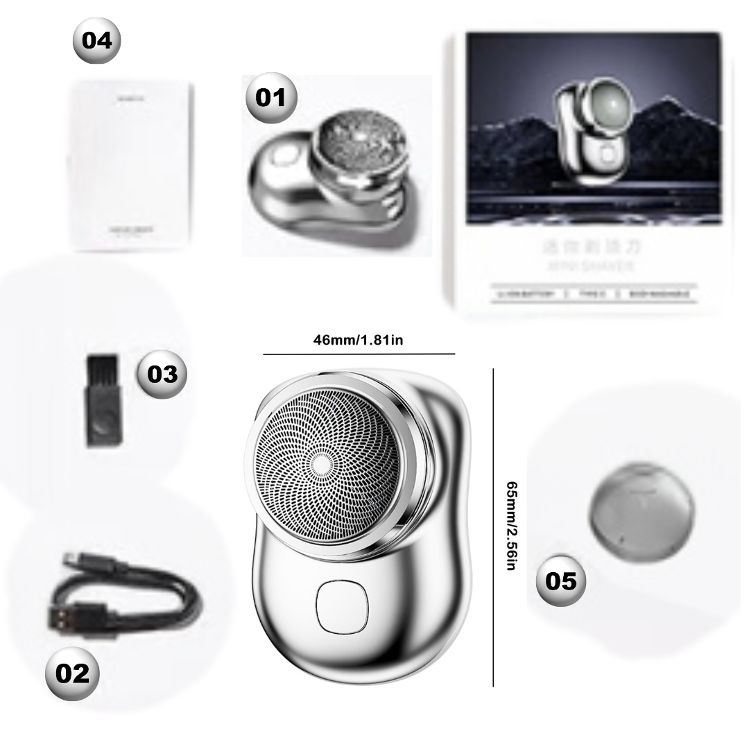 Mini rasoir électrique aste USB portable